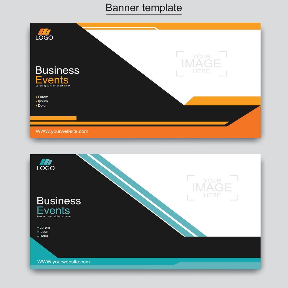 Vector abstract design web banner template. Web Design Elements - Header Design. Abstract geometric web banner template on grey background.Modern banner.