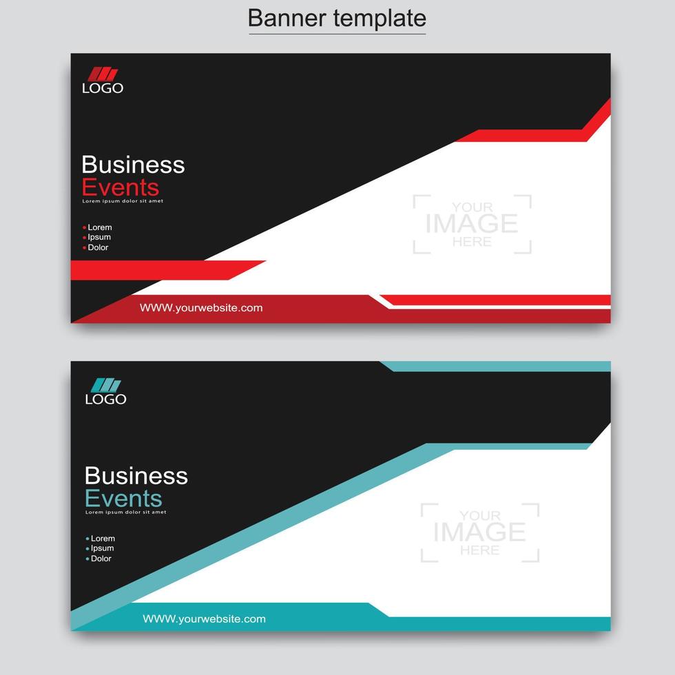 Vector abstract design web banner template. Web Design Elements - Header Design. Abstract geometric web banner template on grey background.Modern banner.