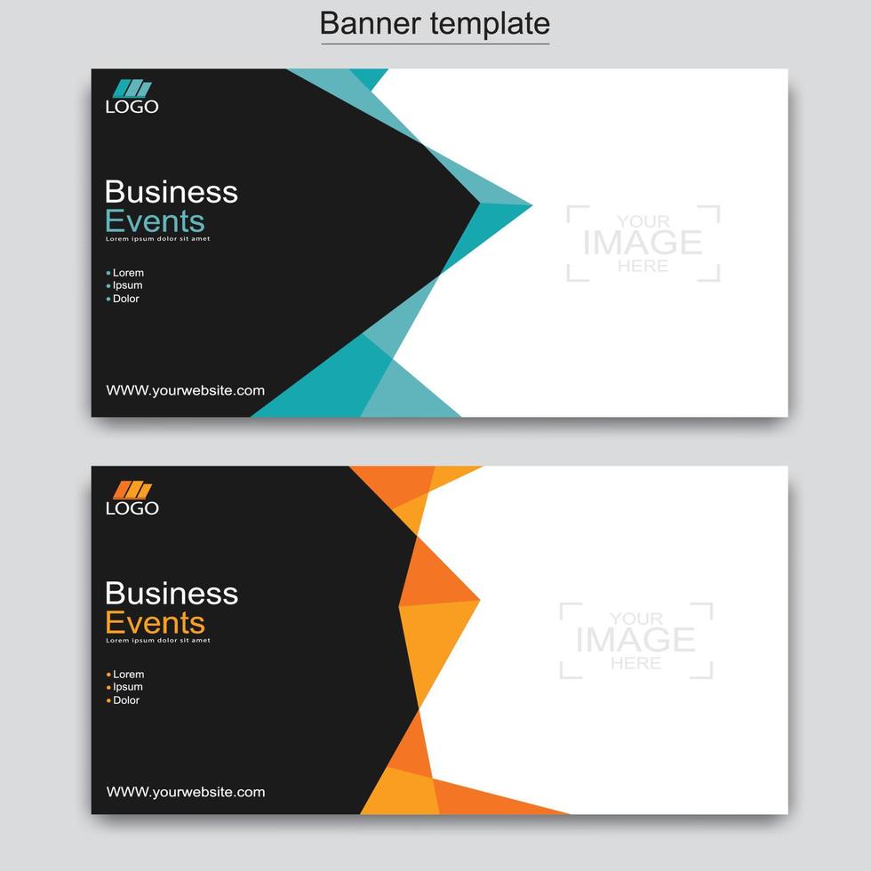Vector abstract design web banner template. Web Design Elements - Header Design. Abstract geometric web banner template on grey background.Modern banner.