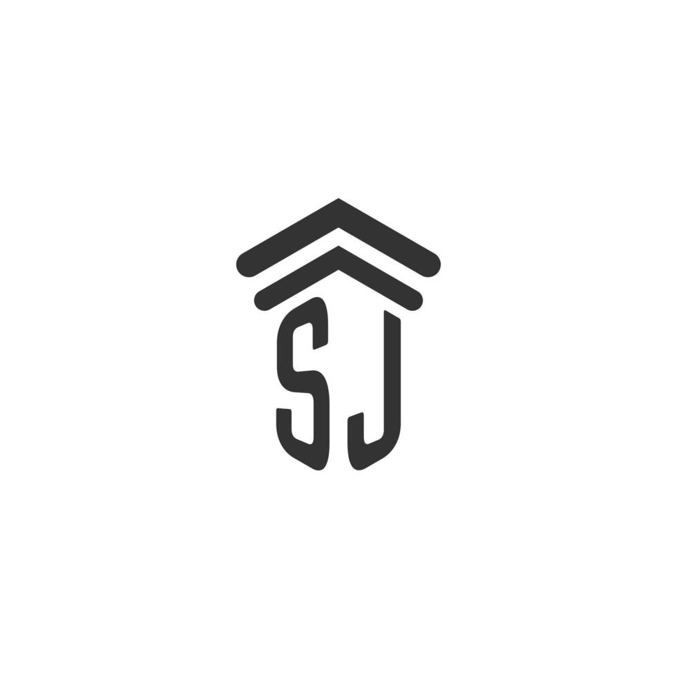 SJ initial for law firm logo design vector