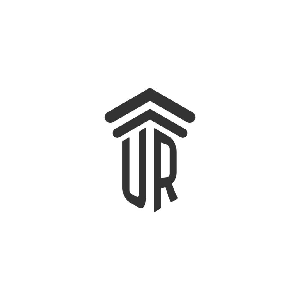 UR initial for law firm logo design vector