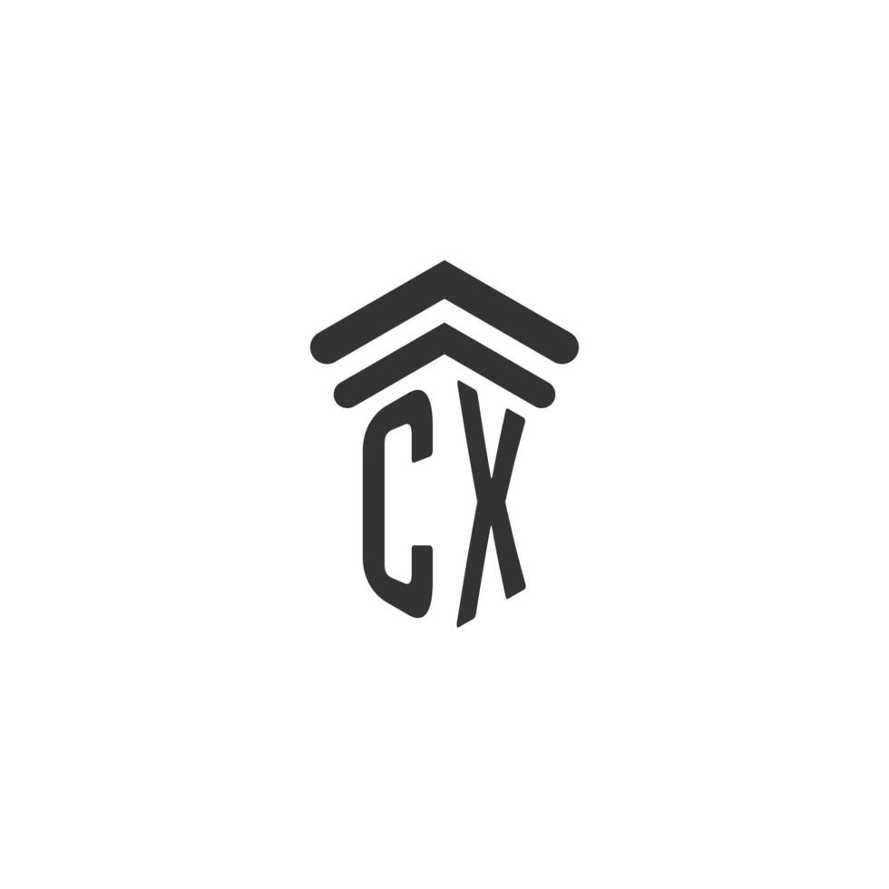 CX initial for law firm logo design vector