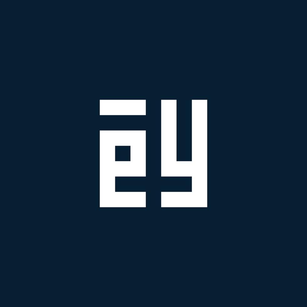 EY initial monogram logo with geometric style vector