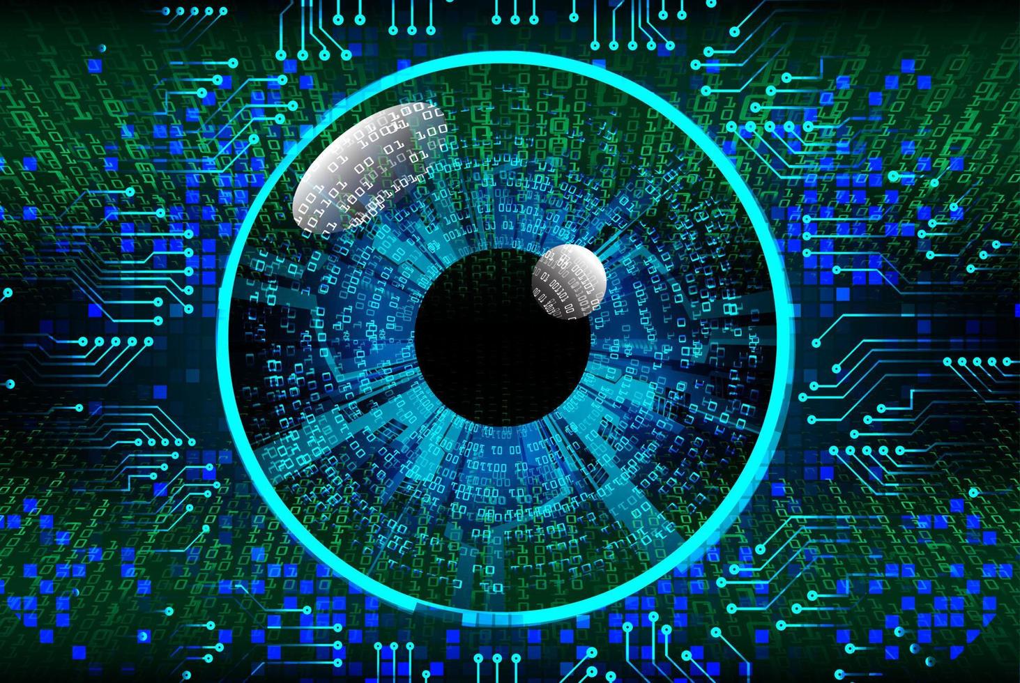 eye cyber circuit future technology concept background vector