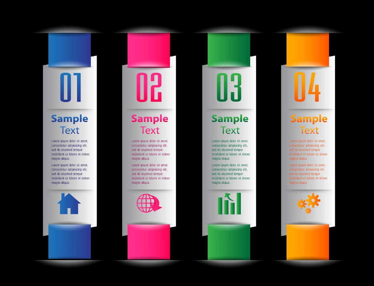 Colorful 4-step Infographic vector