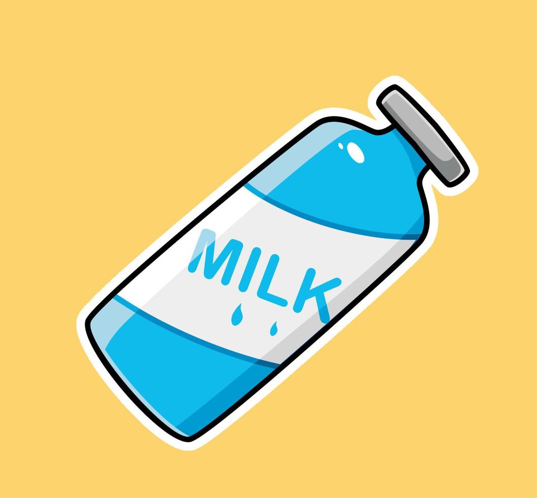 cute milk cans fresh cow. cartoon object concept Isolated illustration. Flat Style suitable for Sticker Icon Design Premium Logo vector