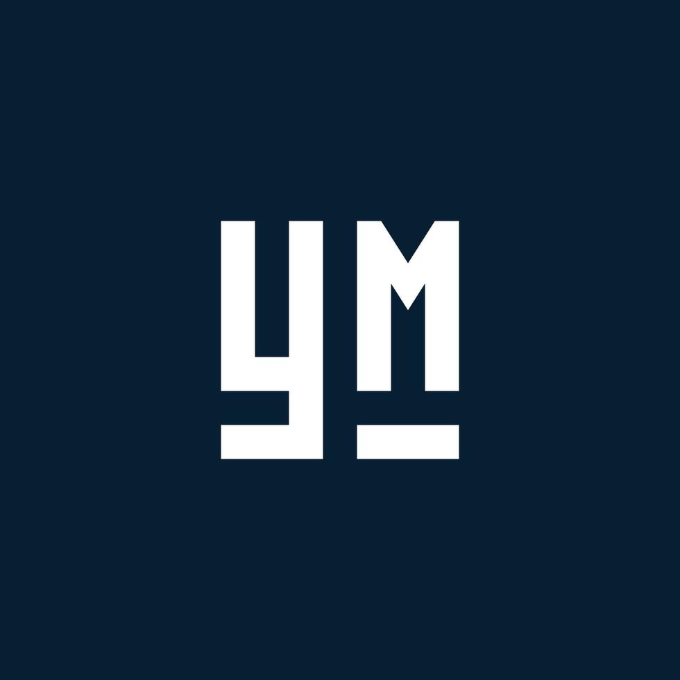 YM initial monogram logo with geometric style 10804859 Vector Art at ...