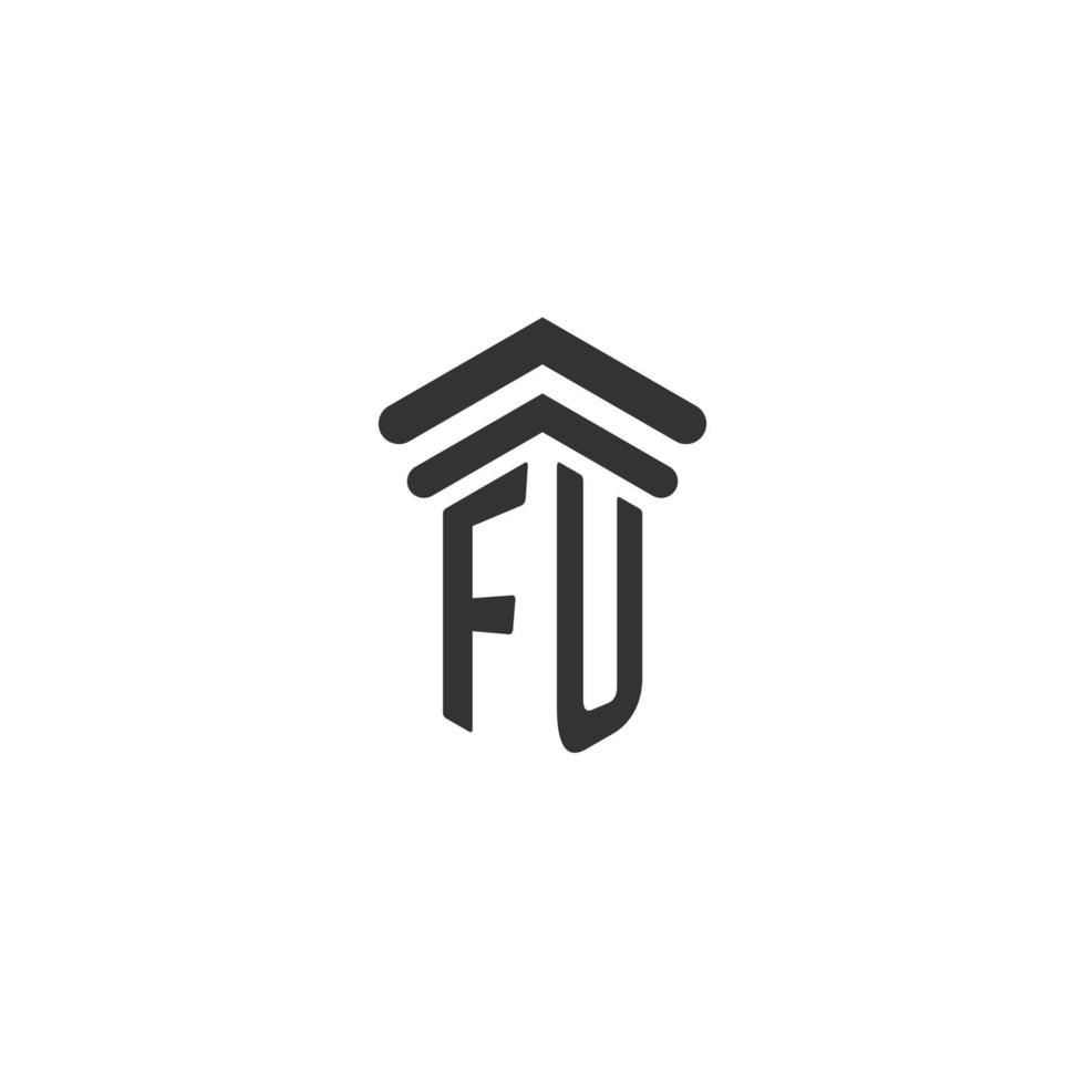 FU initial for law firm logo design vector