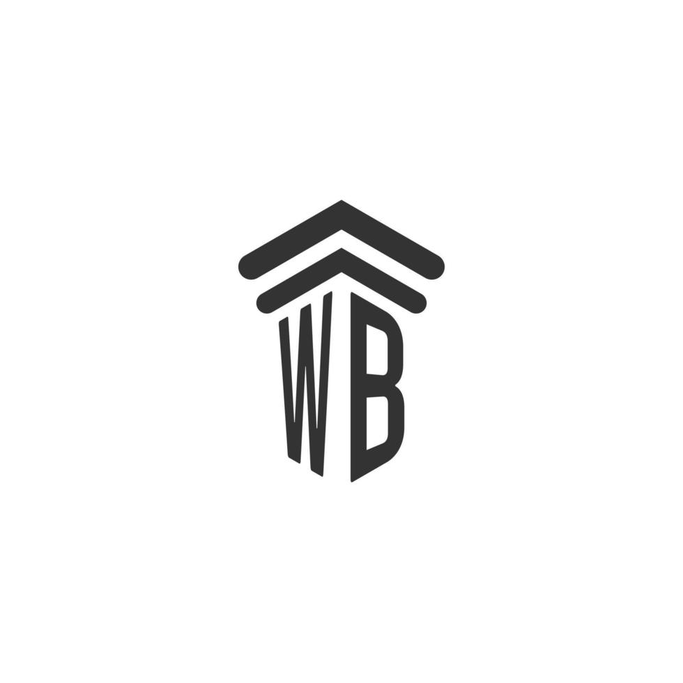 WB initial for law firm logo design vector