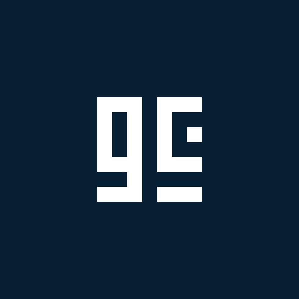 GC initial monogram logo with geometric style vector