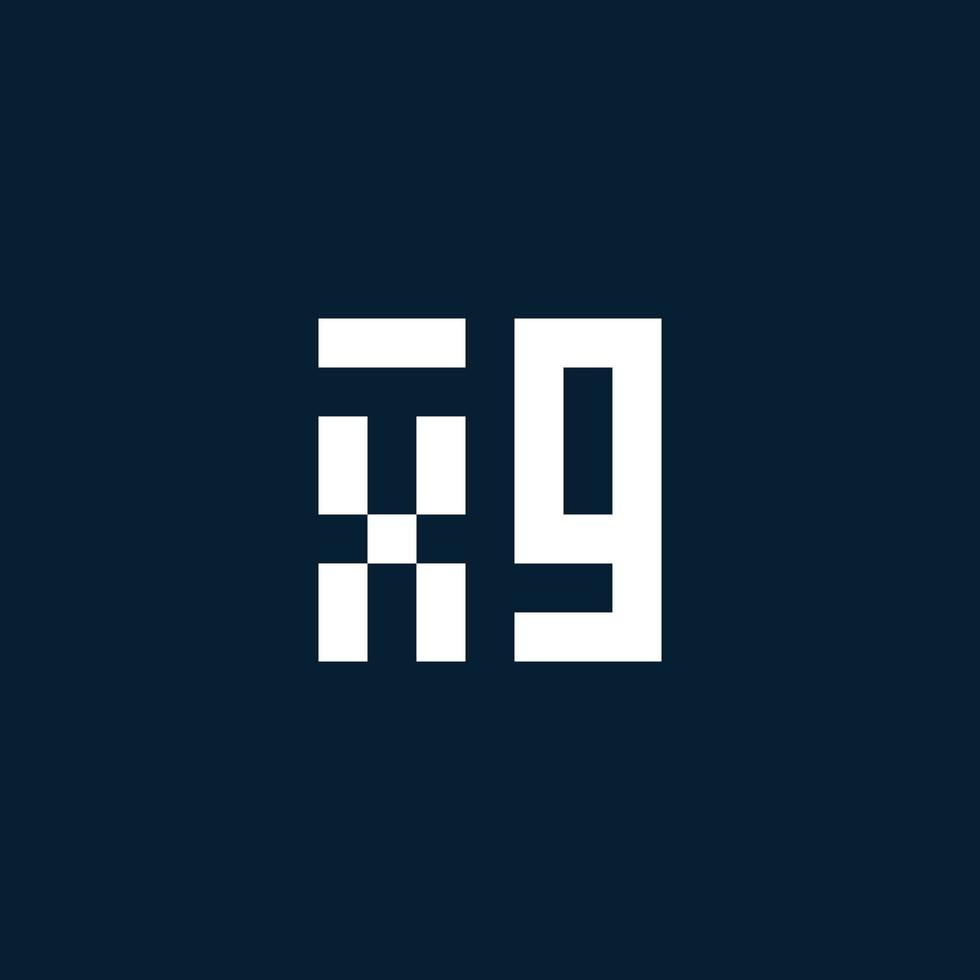 XG initial monogram logo with geometric style vector