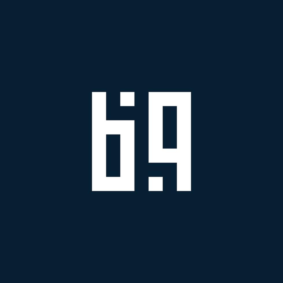 BQ initial monogram logo with geometric style vector