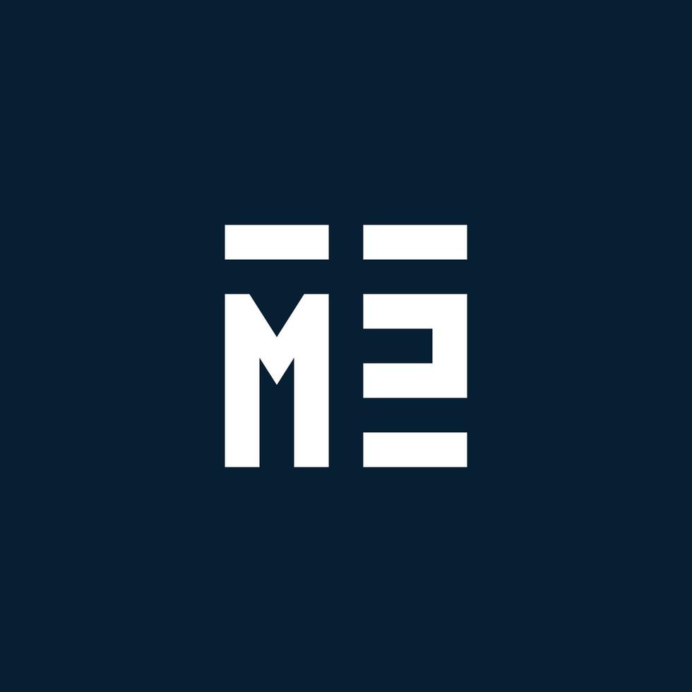 logotipo de monograma inicial de ms con estilo geométrico vector
