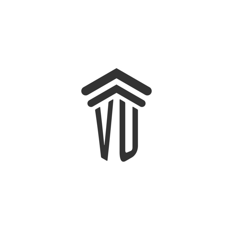 vu inicial para el diseño del logotipo del bufete de abogados vector
