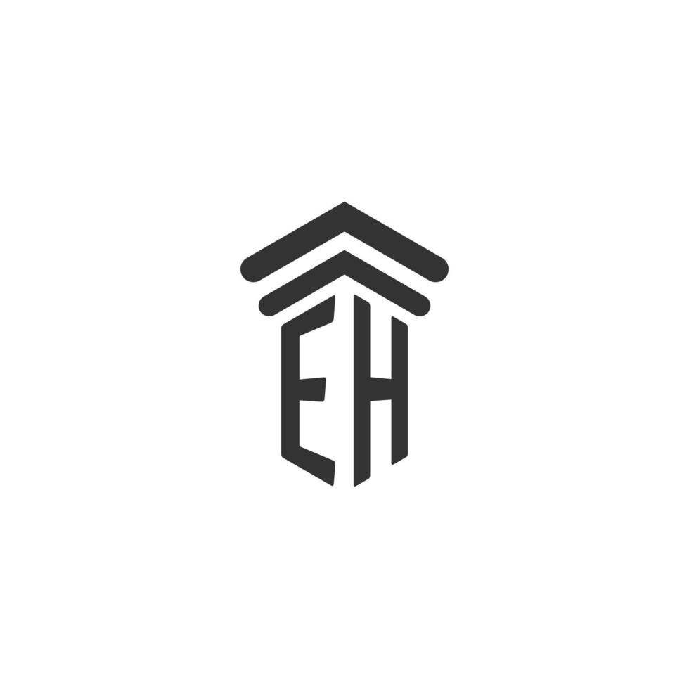 EH initial for law firm logo design vector