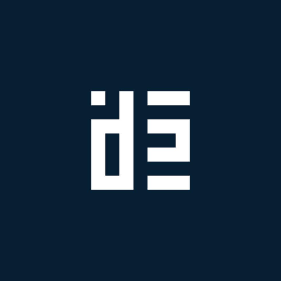 DS initial monogram logo with geometric style vector