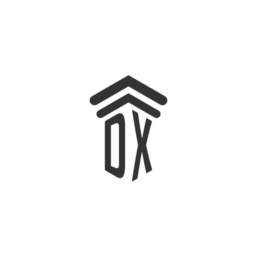dx inicial para el diseño del logotipo del bufete de abogados vector