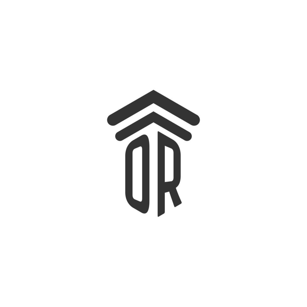 OR initial for law firm logo design vector