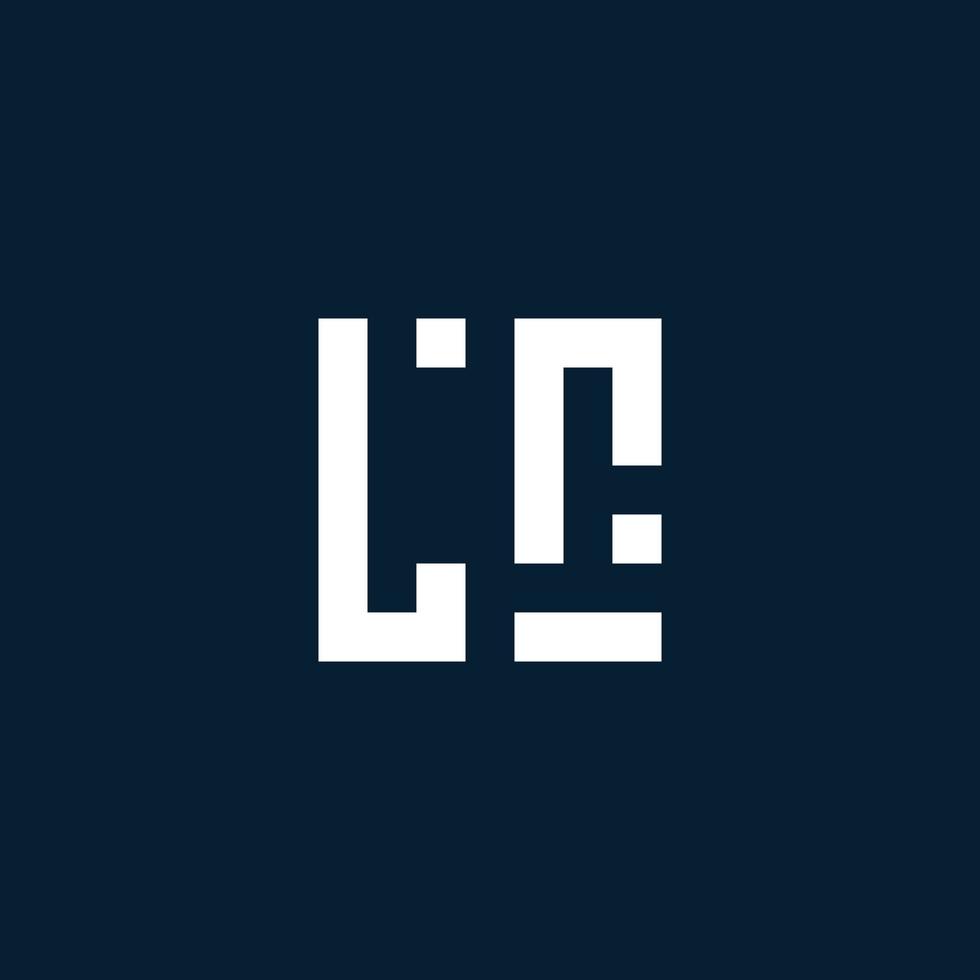 LR initial monogram logo with geometric style vector