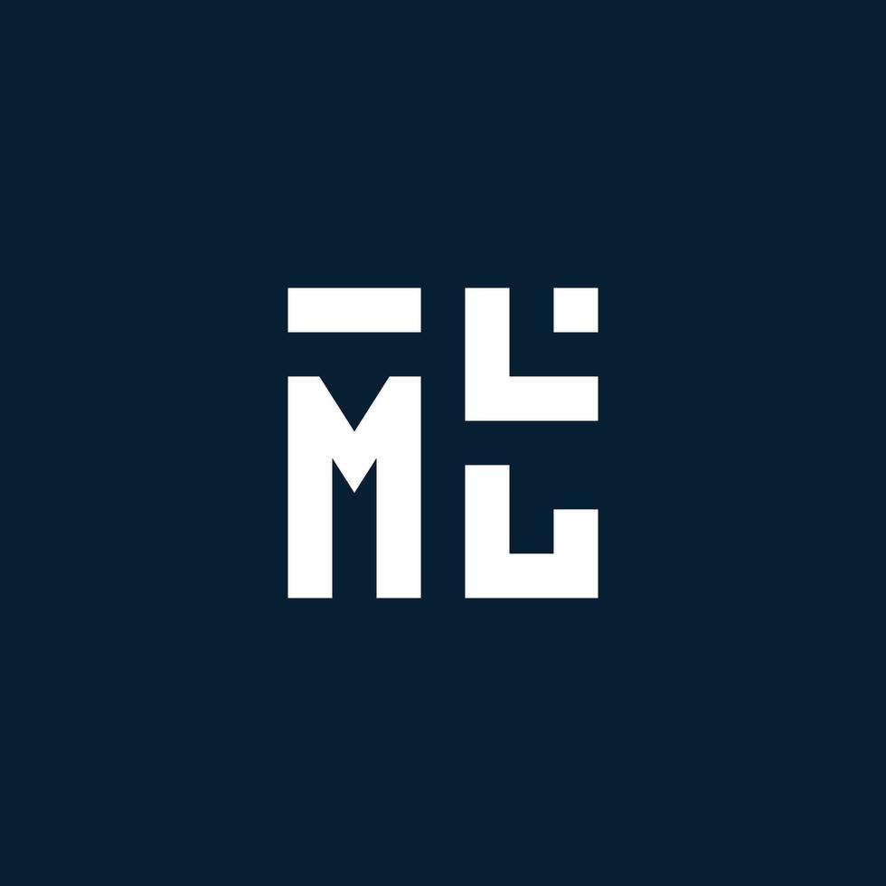 MT initial monogram logo with geometric style vector