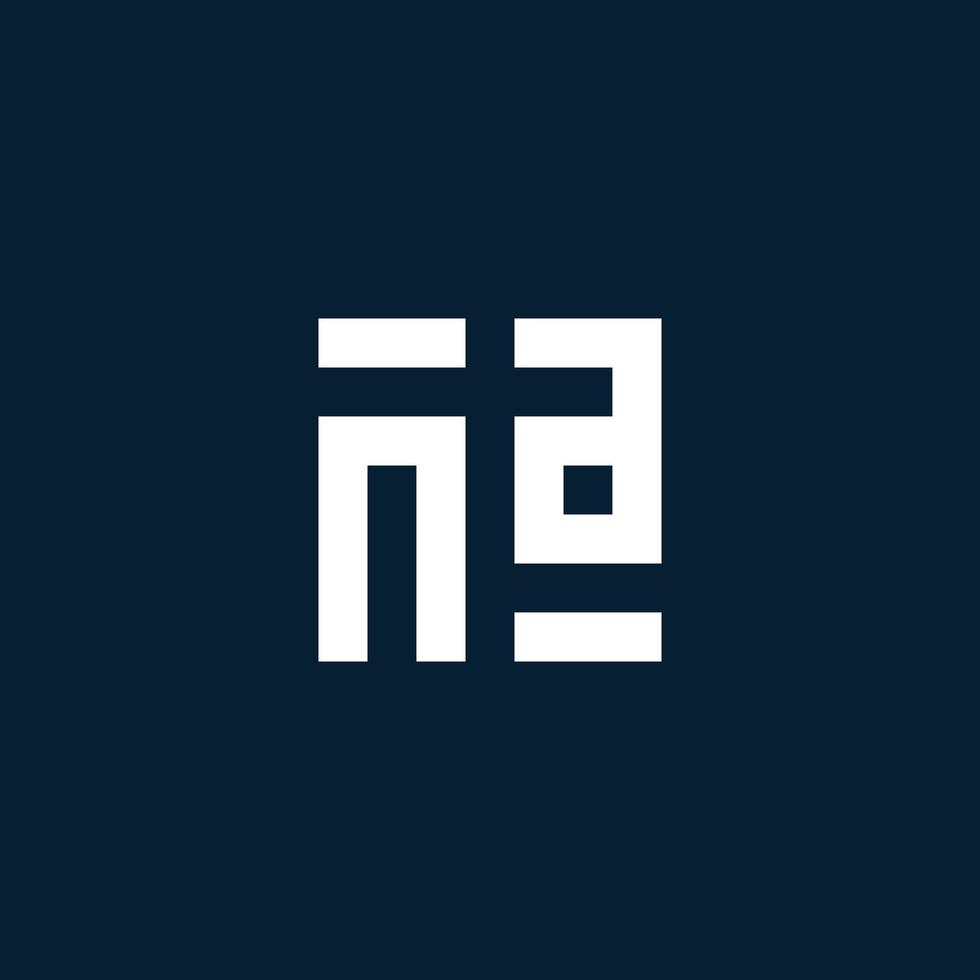 NA initial monogram logo with geometric style vector