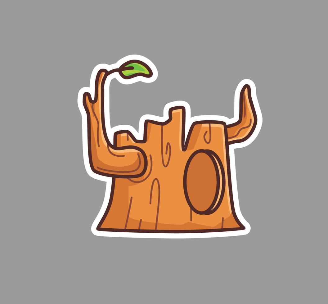cute tree trunk hole. cartoon object concept Isolated illustration. Flat Style suitable for Sticker Icon Design Premium Logo vector