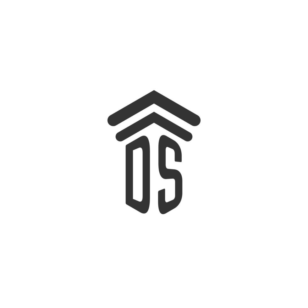 DS initial for law firm logo design vector