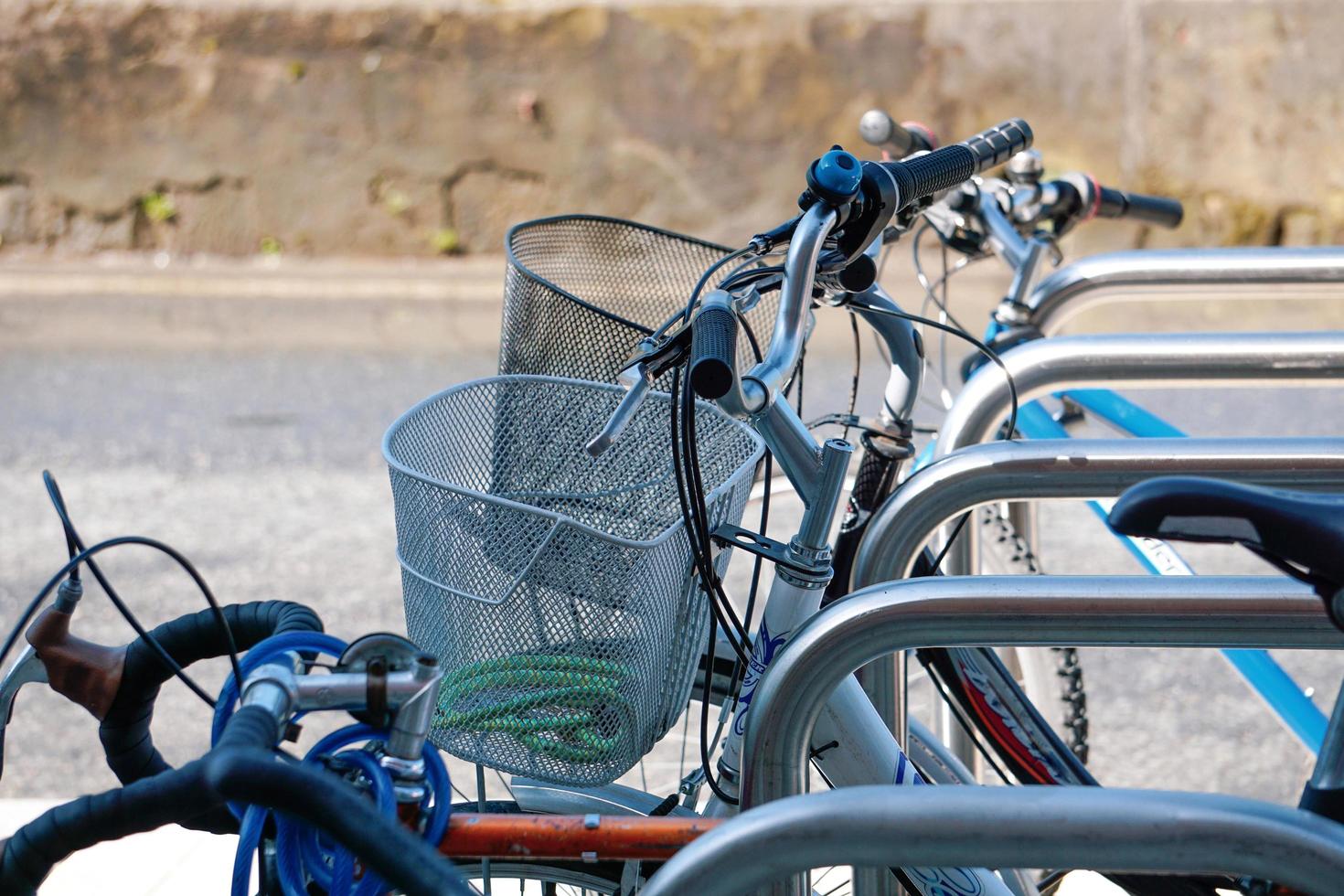 bicycle on the street, mode of transportation in the city photo