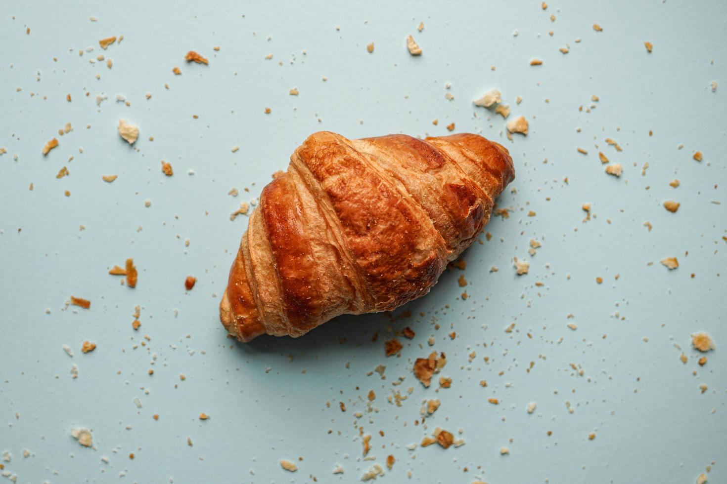 tasty croissant for breakfast, french food photo