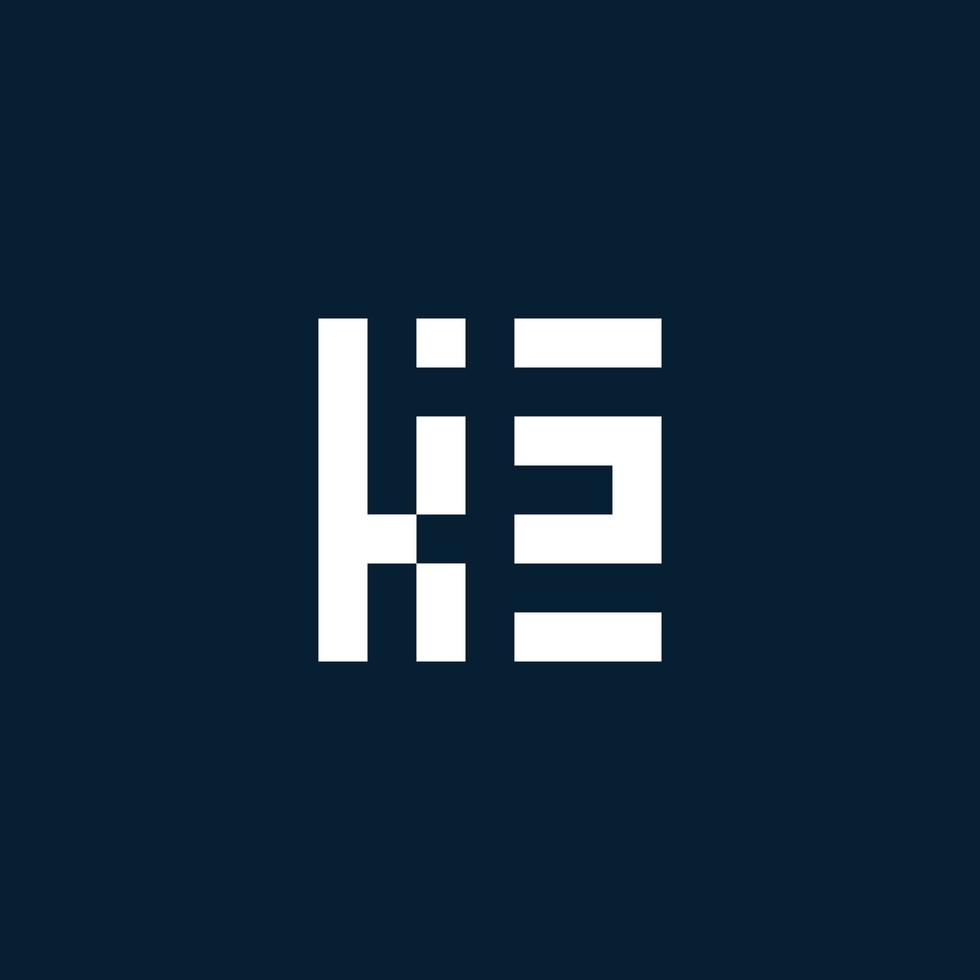 KS initial monogram logo with geometric style vector