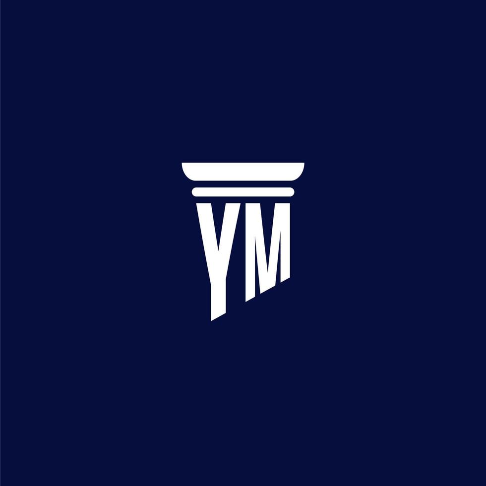 YM initial monogram logo design for law firm vector