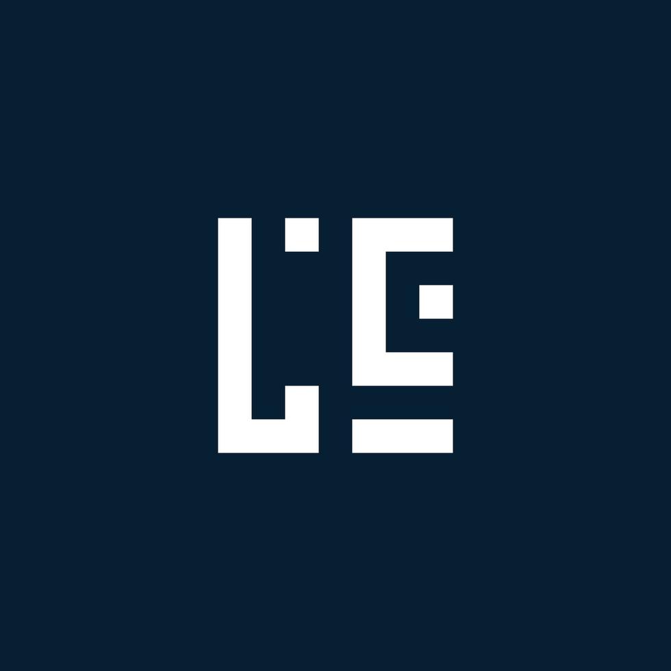 logotipo de monograma inicial lc con estilo geométrico vector