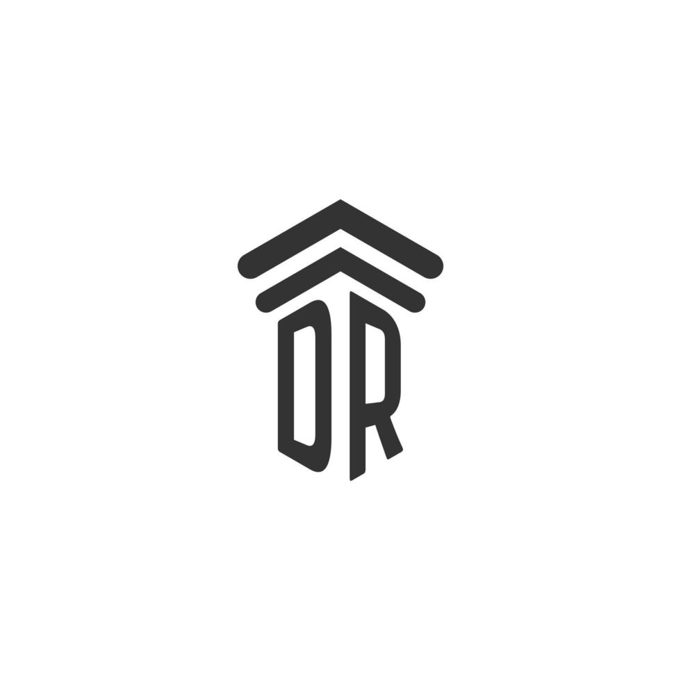 DR initial for law firm logo design vector
