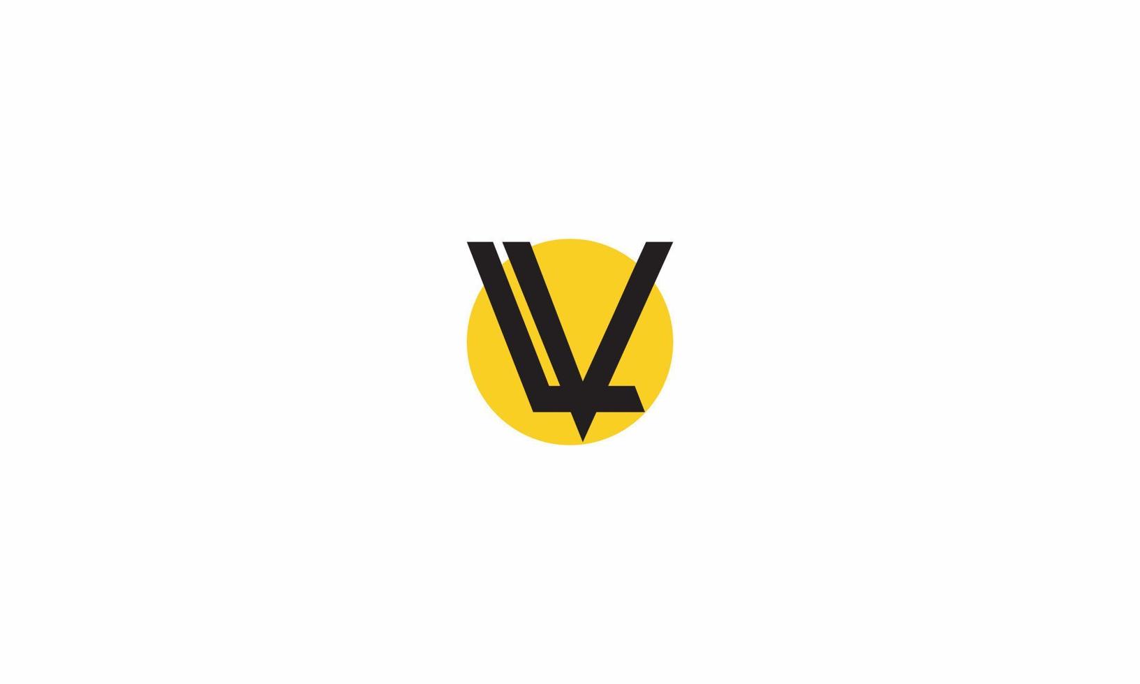 Alphabet letters Initials Monogram logo LV, VL, L and V vector
