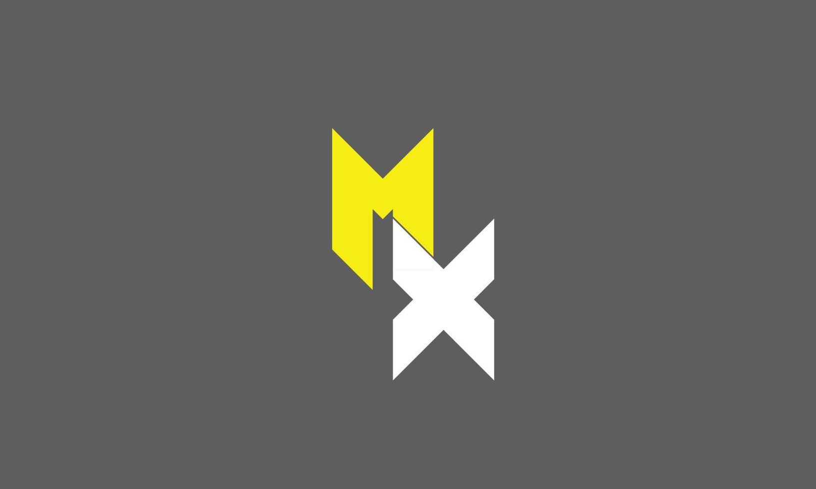 Alphabet letters Initials Monogram logo MX, XM, M and X vector