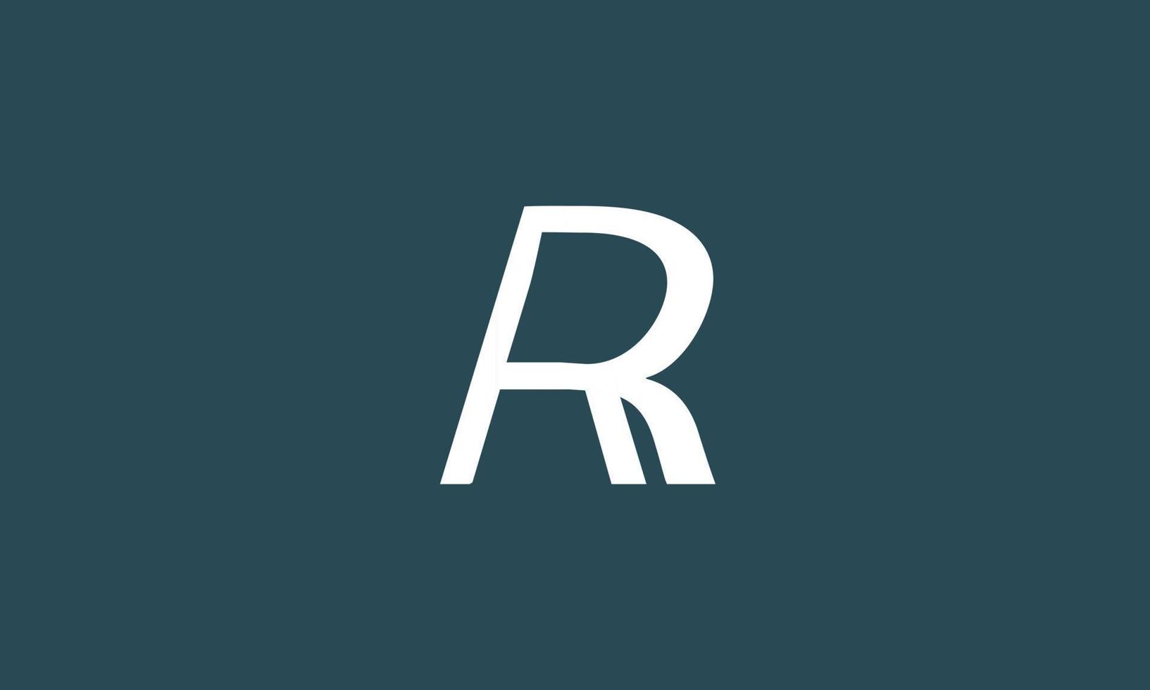 Alphabet letters Initials Monogram logo AR, RA, A and R vector
