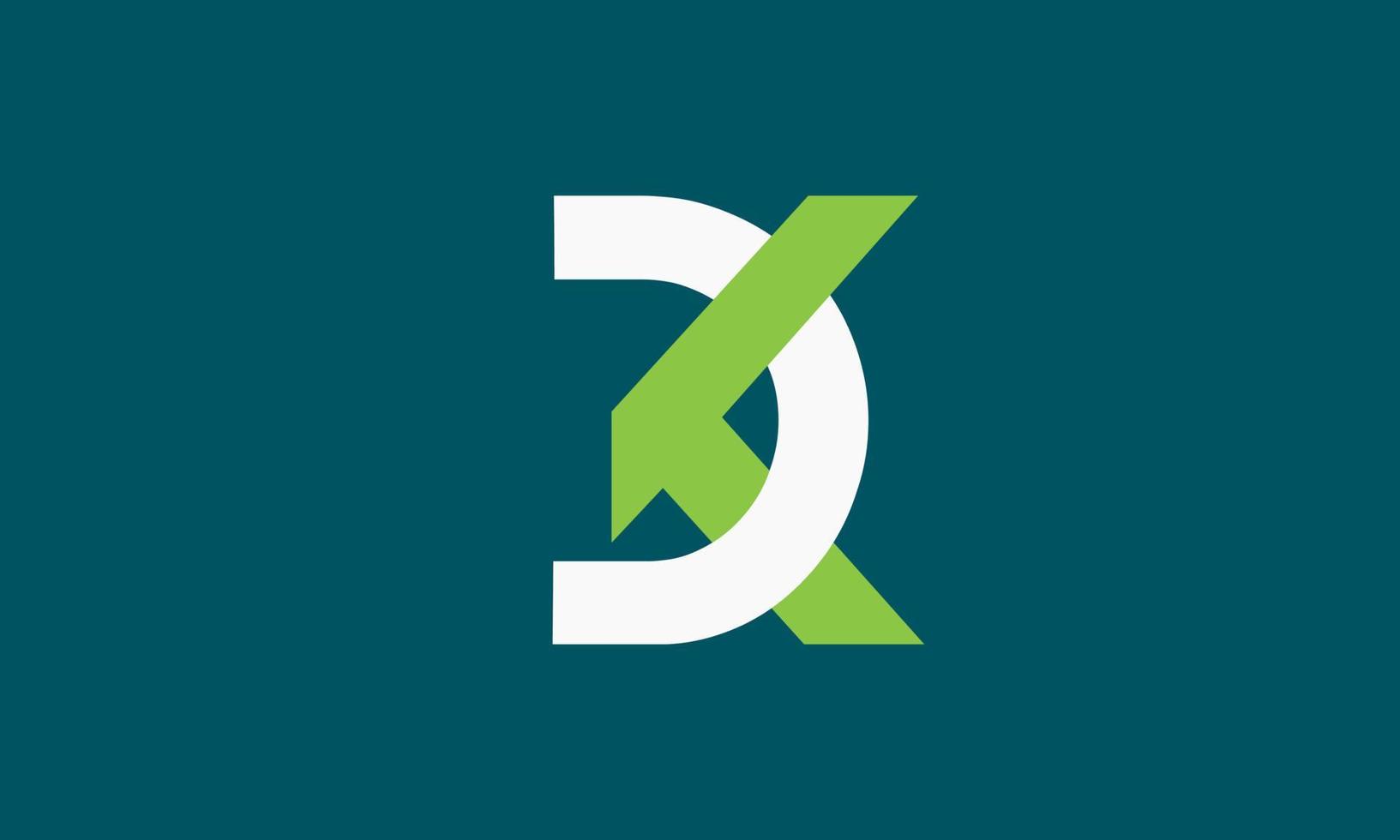 alfabeto letras iniciales monograma logo dk, kd, d y k vector