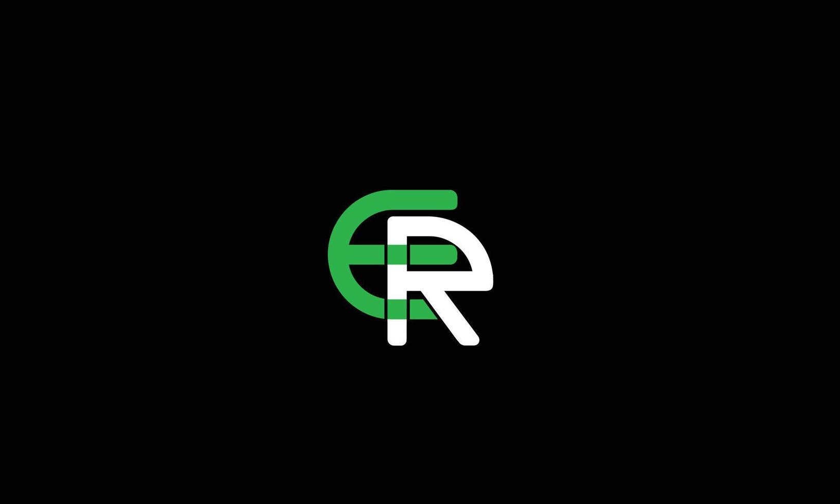 Alphabet letters Initials Monogram logo ER, RE, E and R vector
