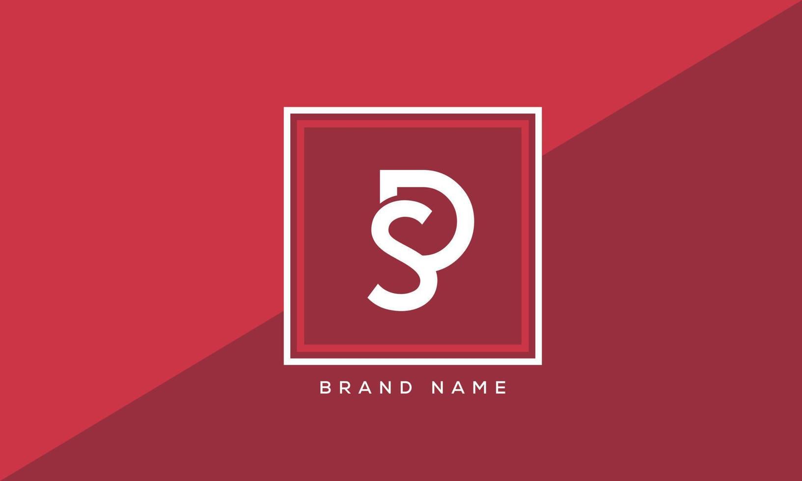 Alphabet letters Initials Monogram logo SD, DS, S and D vector