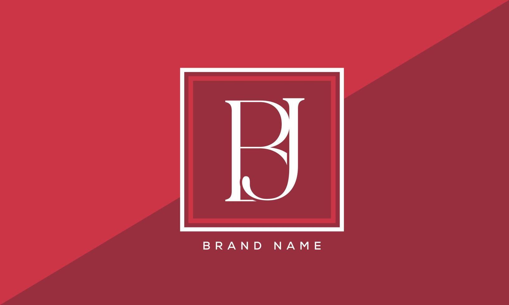 Alphabet letters Initials Monogram logo BJ, JB, B and J vector