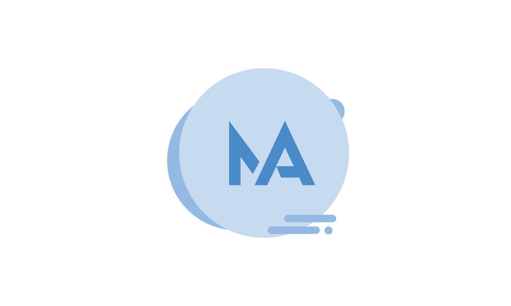 Alphabet letters Initials Monogram logo MA, AM, M and A vector