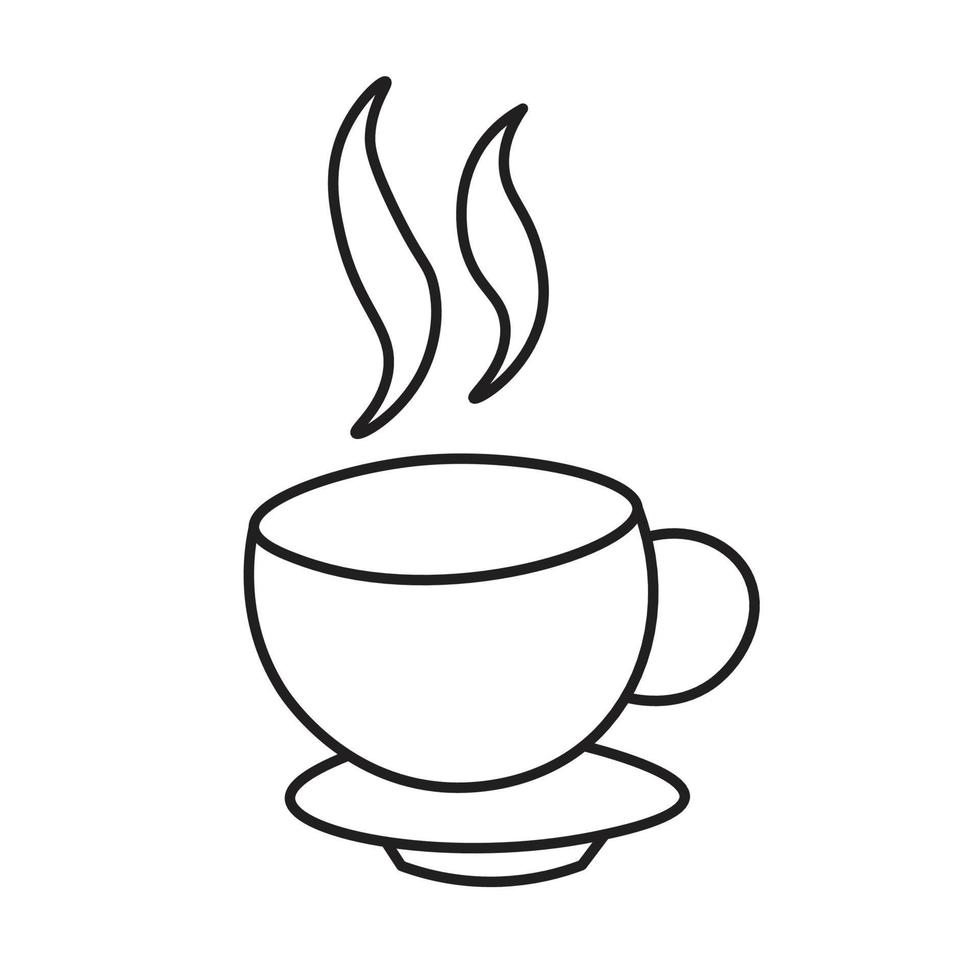 hamd drawn Coffee cup Icon vector