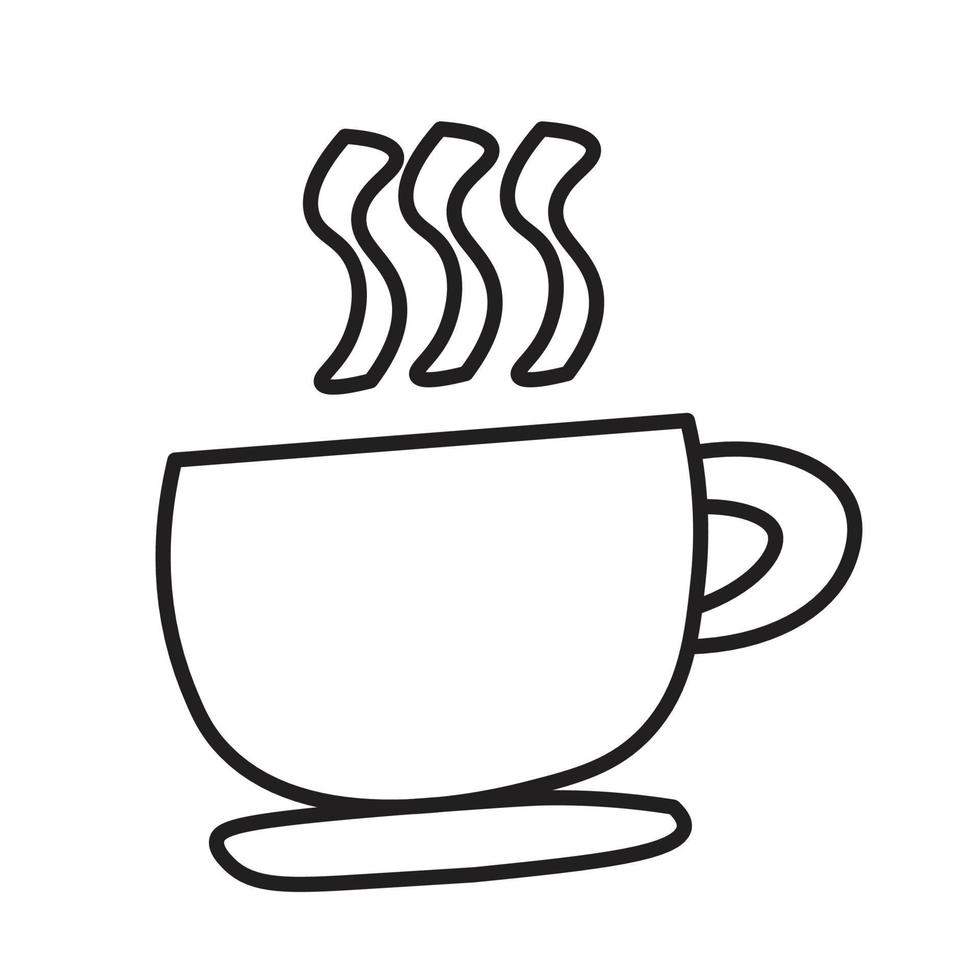 hamd drawn Coffee cup Icon vector