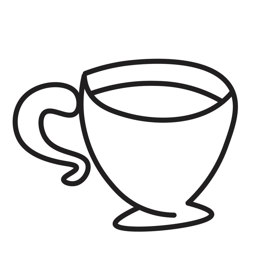 hamd drawn Coffee cup Icon vector