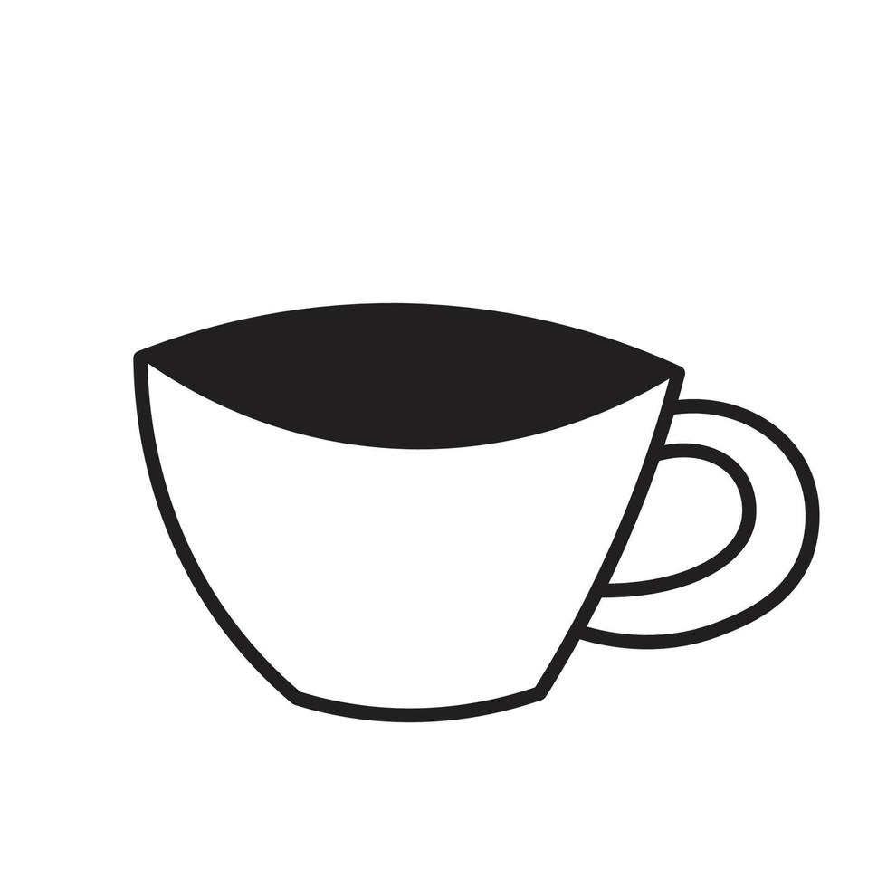 hamd drawn Coffee cup Icon vector