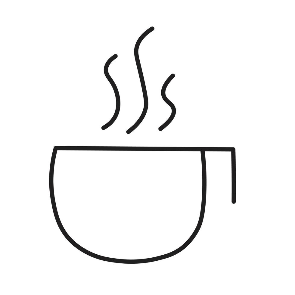 hamd drawn Coffee cup Icon vector