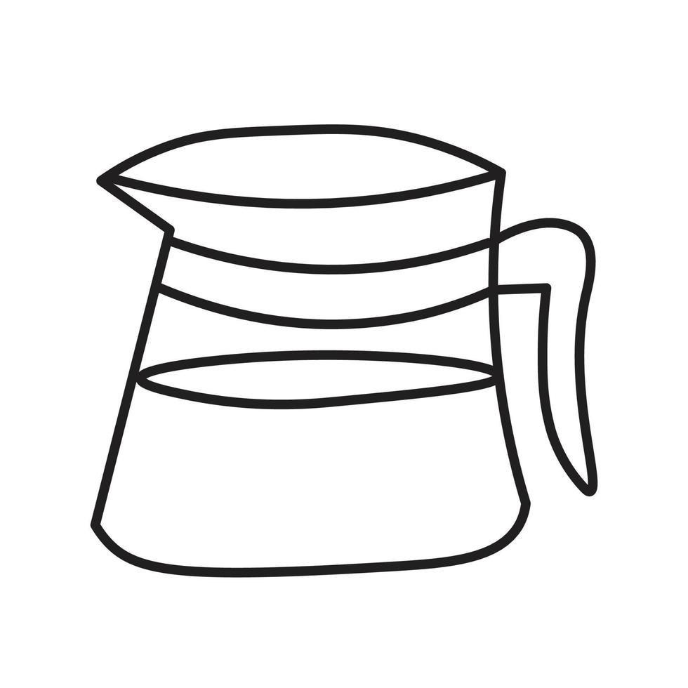 hamd drawn Coffee cup Icon vector