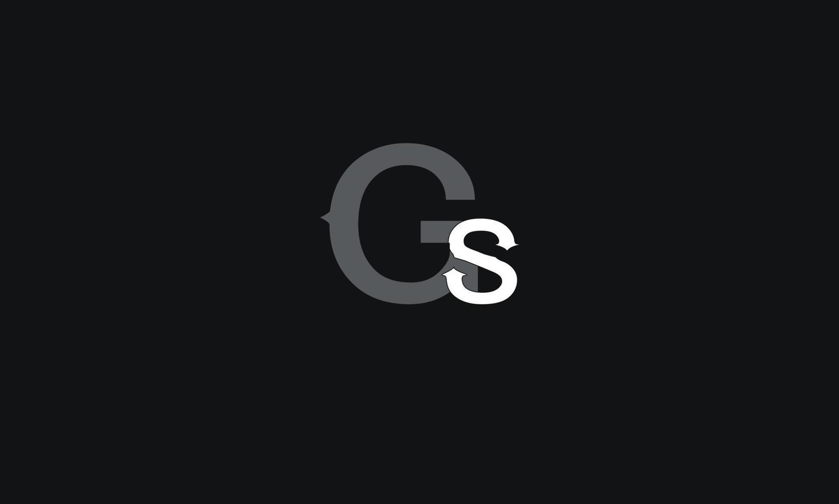 Alphabet letters Initials Monogram logo GS, SG, G and S vector