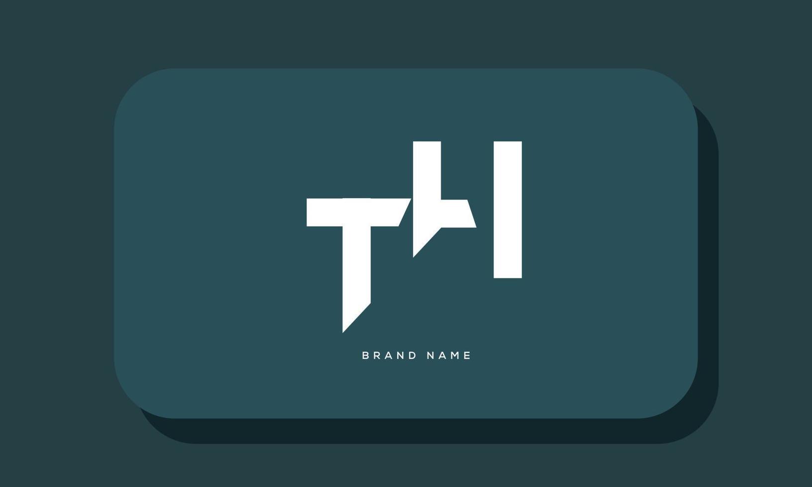 Alphabet letters Initials Monogram logo TH, HT, T and H vector