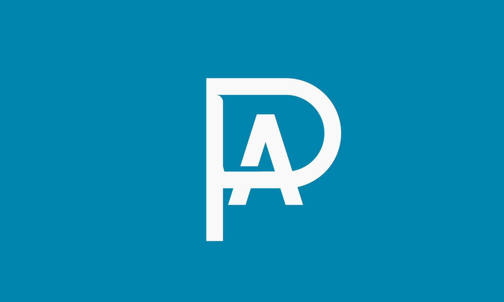 letras del alfabeto iniciales monograma logo pa, ap, p y a vector